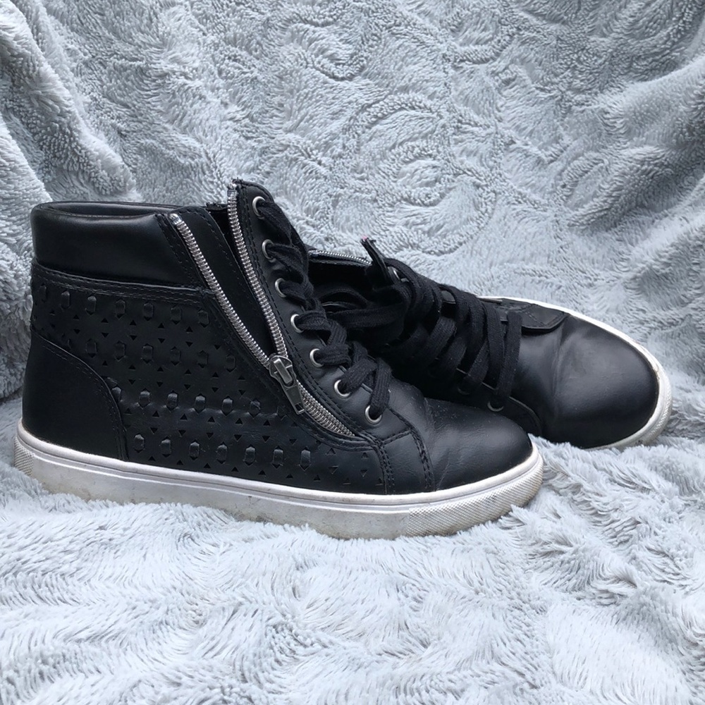Black high top sneakers